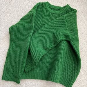 Free People Green Christmas color pure wool Women's Sweater